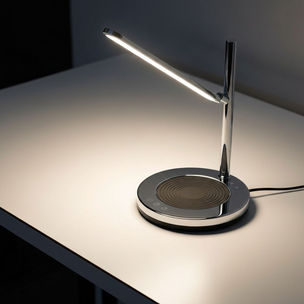 LED Desk Lamp with Wireless Charging